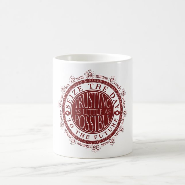 Taza De Café Carpe Diem Quam Credula mínimo Postero (Centro)