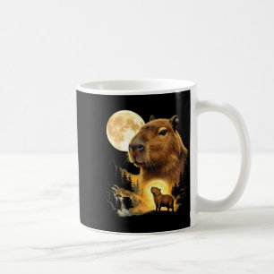 Taza De Café Carpincho aullando a la luna meme 90s animal
