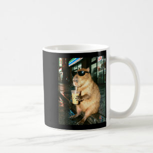 Taza De Café Carpincho bebiendo café helado, meme de foto de ca