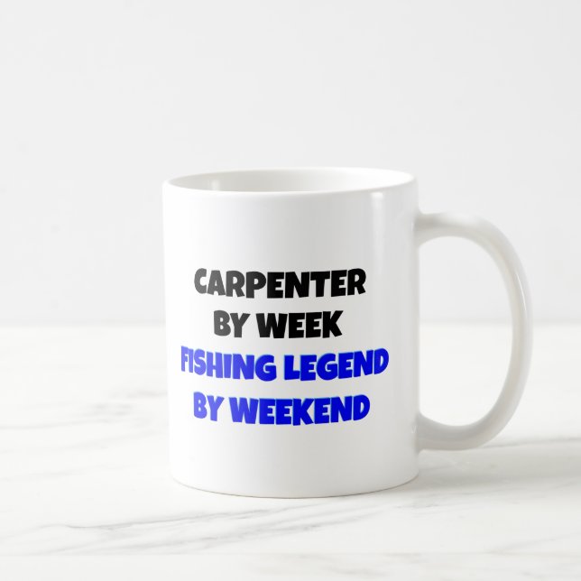Taza De Café Carpintero de leyenda de pesca (Derecha)