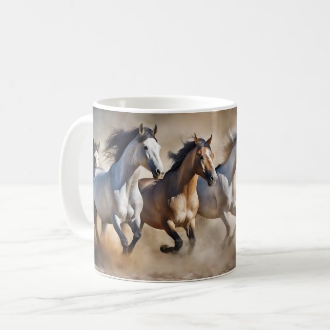 Taza De Café Carrera de caballos (Anverso izquierdo)