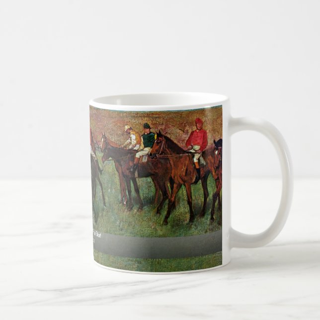 Taza De Café Carrera de caballos antes del comienzo de Edgar (Derecha)