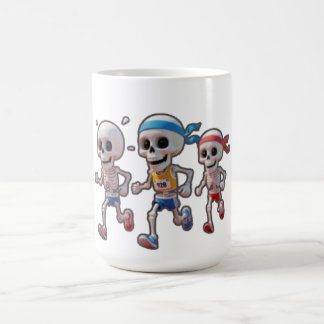 Taza De Café “Carrera de esqueleto de dibujos animados en 3D •