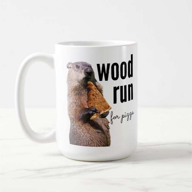 Taza De Café Carrera de madera para pizza (con Woodchuck) (Izquierda)