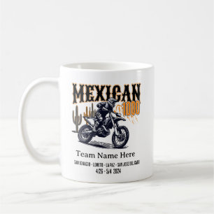 Taza De Café Carrera personalizado Mexicana 1000 Baja Californi