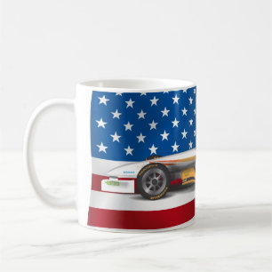 Taza De Café Carreras de Autos USA