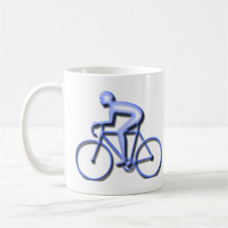 Taza De Café Carreras de bicicleta en azul
