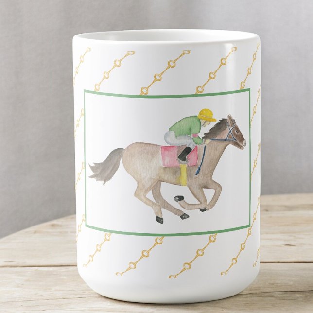 Taza De Café Carreras de caballos de jockey acuático (Subido por el creador)