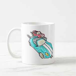 Taza De Café Carreras de Coches de Ranura