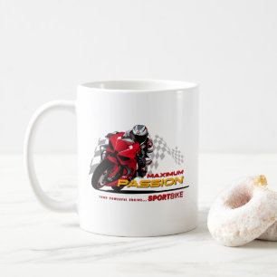 Taza De Café Carreras de Superbike Pasión Máxima Gráfico de Mot