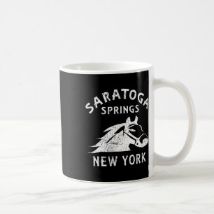 Taza De Café Carreras Gráficas Vintage de Caballo de Saratoga S