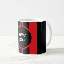 Taza De Café Carreras Red Doble Rayas Personalizado Deportivo