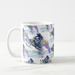 Taza De Café Carreras Snowmobile, Snocross