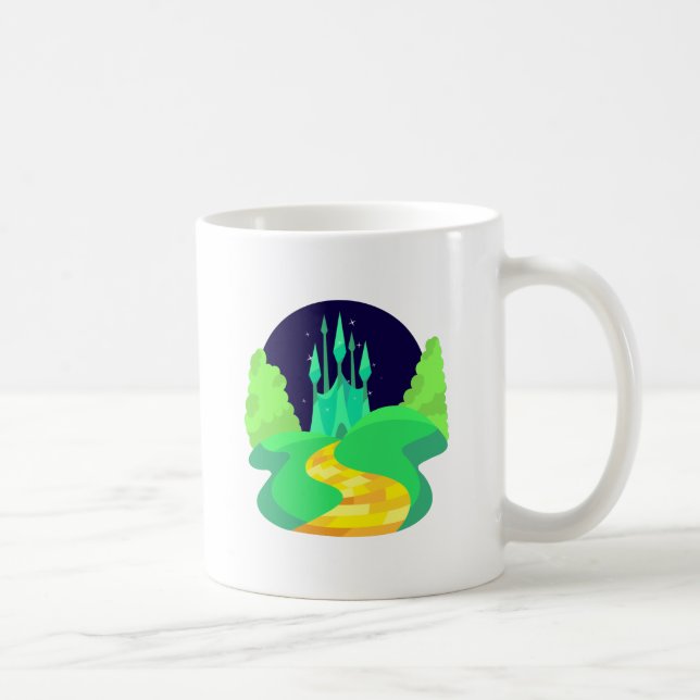 Taza De Café carretera de ladrillo amarillo (Derecha)