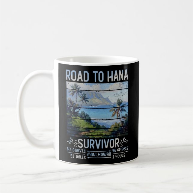 Taza De Café Carretera Rjc A Maui Hawaii Adventu Sobreviviente  (Izquierda)