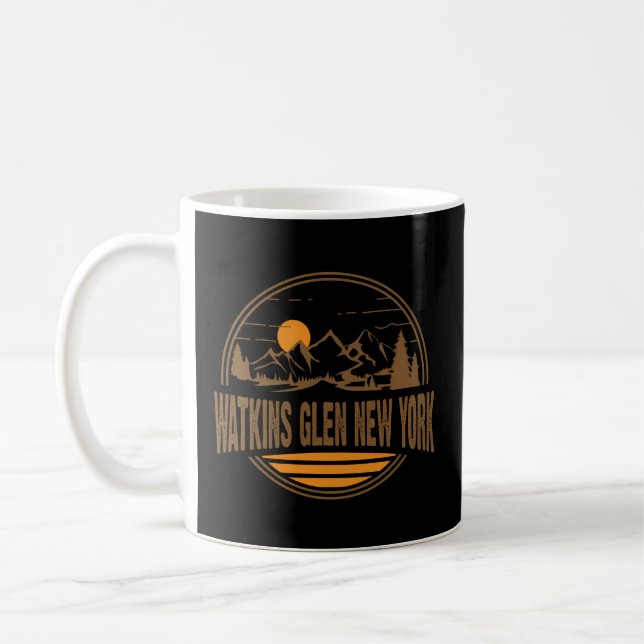 Taza De Café Carretera Watkins Glen New York Mountain (Izquierda)