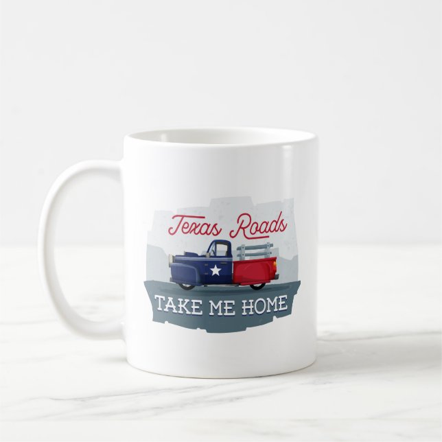 Taza De Café Carreteras de Texas, llévame a casa (Izquierda)