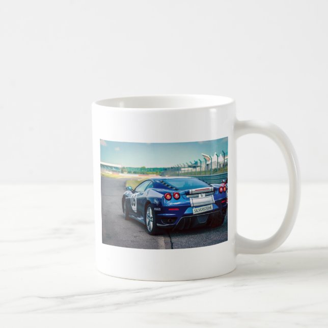 Taza De Café Carro de carreras azules (Derecha)