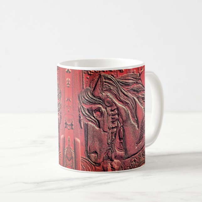 Taza De Café Carrusel Horse Digital Art (Anverso derecho)