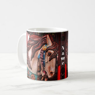 Taza De Café Carrusel Horse Pencil Art Personalizado