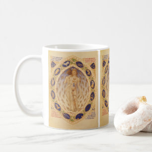 Taza De Café Carta Antigüa del Zodiaco Celeste, Astrología Vint