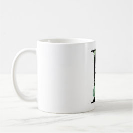 Taza De Café Carta Botánica 'B', Arte de Monograma Inspirado en