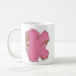 Taza De Café Carta de Café K: Inicial Monograma