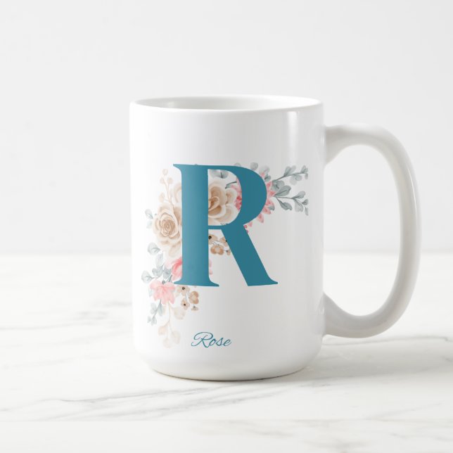 Taza De Café Carta de café personalizada R (Derecha)