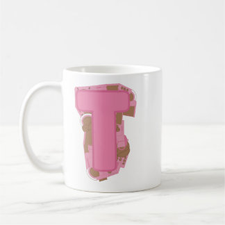 Taza De Café Carta de Café T: Inicial Monograma