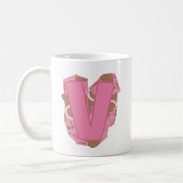 Taza De Café Carta de café V: Inicial de monograma