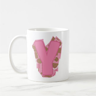 Taza De Café Carta de café Y: Inicial Monograma