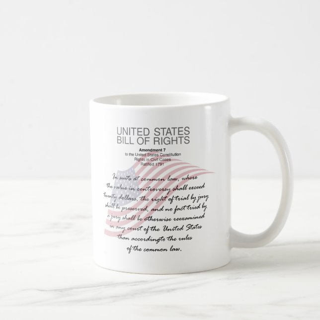 Taza De Café Carta De Derechos De Los Estados Unidos. Séptima E (Derecha)