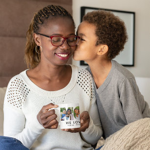 Taza De Café Carta de Foto de Mamá Moderna Te Amamos