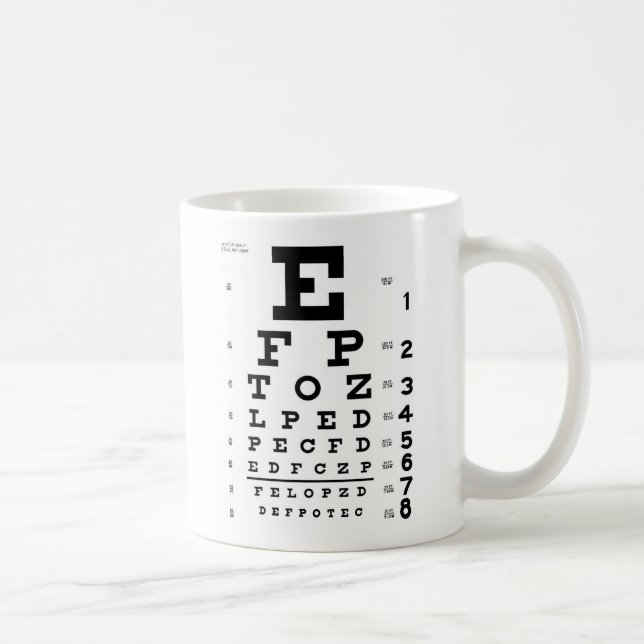 Taza De Café Carta de ojo (Derecha)