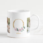 Taza De Café Carta De Oro Moderna O Flor | Dos monografías foto<br><div class="desc">Carta De Oro Moderna O Flor | Dos monografías fotográficas</div>