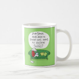 Taza De Café Carta de perro a Santa - Personalizado de Navidade
