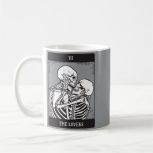 Taza De Café Carta de Tarot de Los Amantes Vintage Día de San V