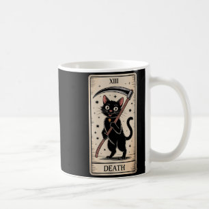 Taza De Café Carta de Tarot Gato Negro Ocultismo Brujería Muert