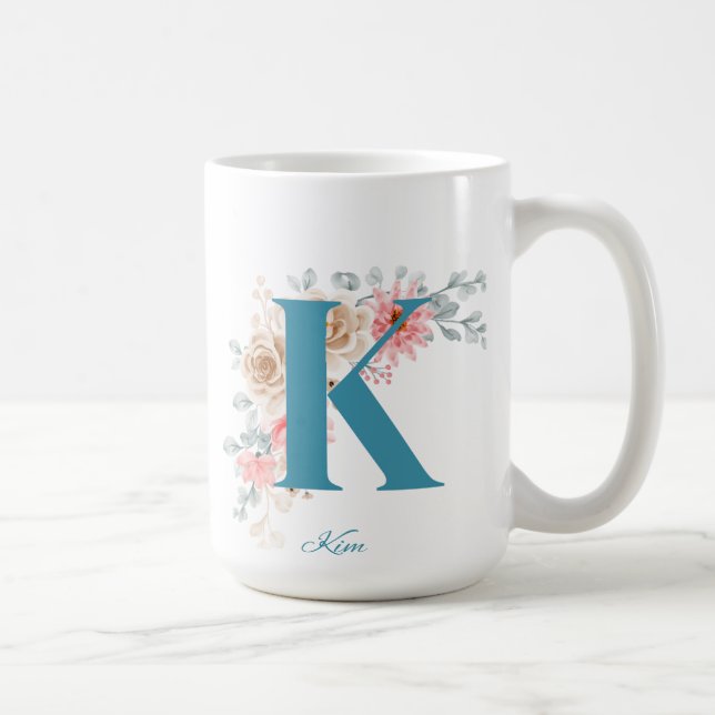 Taza De Café Carta de tazón de café personalizada K (Derecha)
