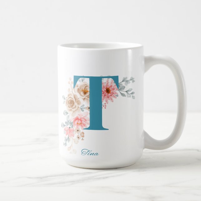 Taza De Café Carta de tazón de café personalizada T (Derecha)