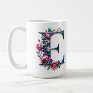 Taza De Café Carta E Café Mug - Diseño floral para regalo