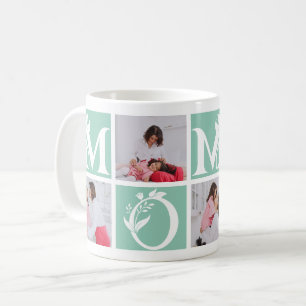Taza De Café Carta editable floral color mamá día de la madre