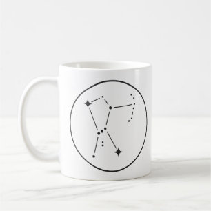 Taza De Café Carta estelar minimalista de la constelación de Or