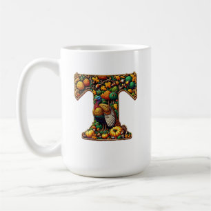 Taza De Café Carta estilo pavo de Acción de Gracias