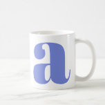 Taza De Café Carta inicial monograma moderna en Periwinkle<br><div class="desc">Monograma moderno con la primera letra de su elección,  en púrpura perwinkle.</div>