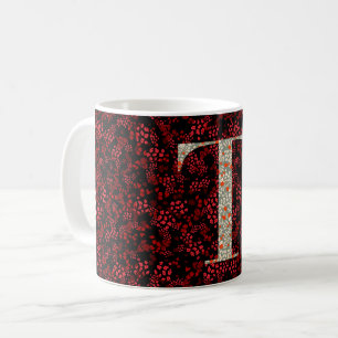 Taza De Café Carta T libertad roja y borgoña