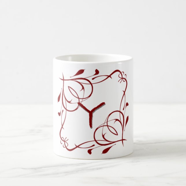 Taza De Café Cartas de Amor "Y"  (Centro)
