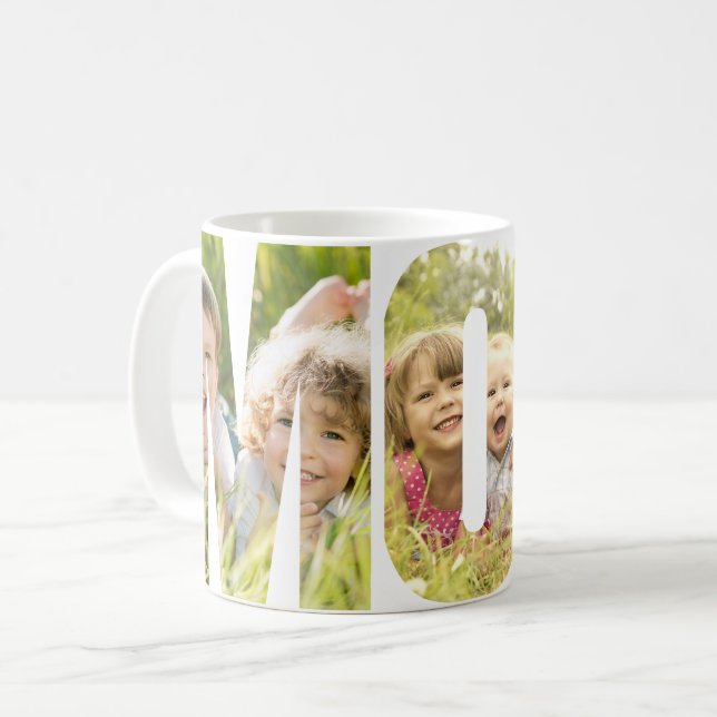 Taza De Café Cartas de corte de fotos de MOM 3 (Anverso izquierdo)