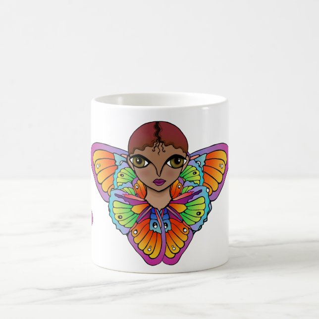 Taza De Café cartas de juego de mariposa (Centro)