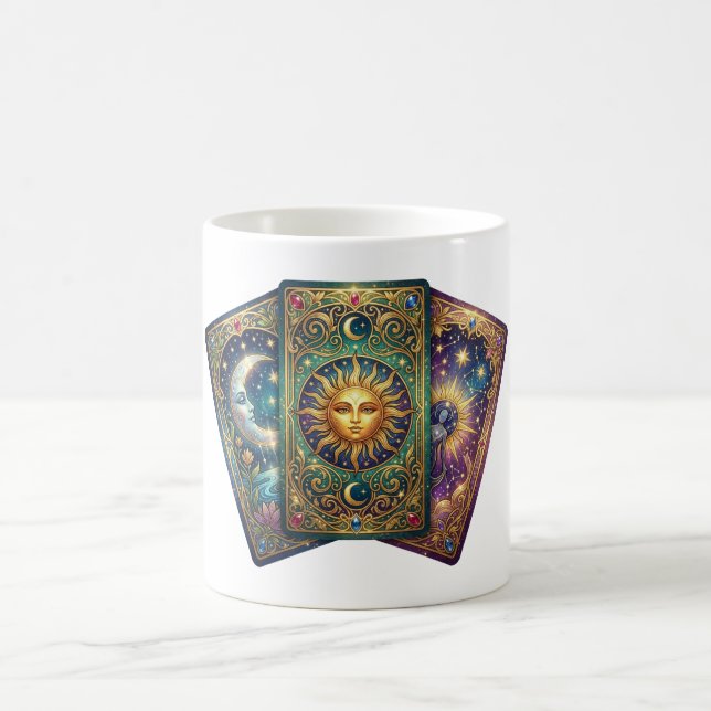 Taza De Café Cartas de Tarot con Arte Celestial Místico (Centro)